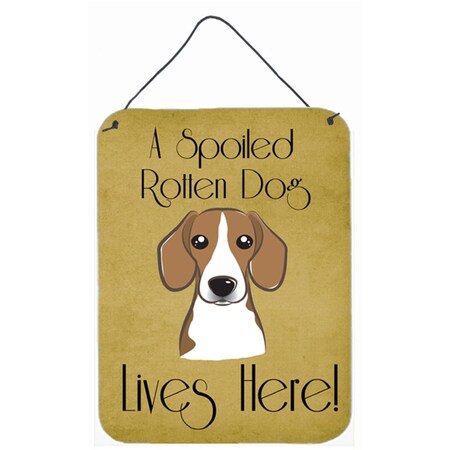 Carolines Treasures Beagle Spoiled Dog Lives Here Wall and Door Hanging Prints BB1487DS1216